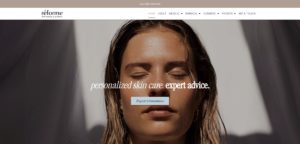 Réforme Dermatology & Aesthetics website hero image